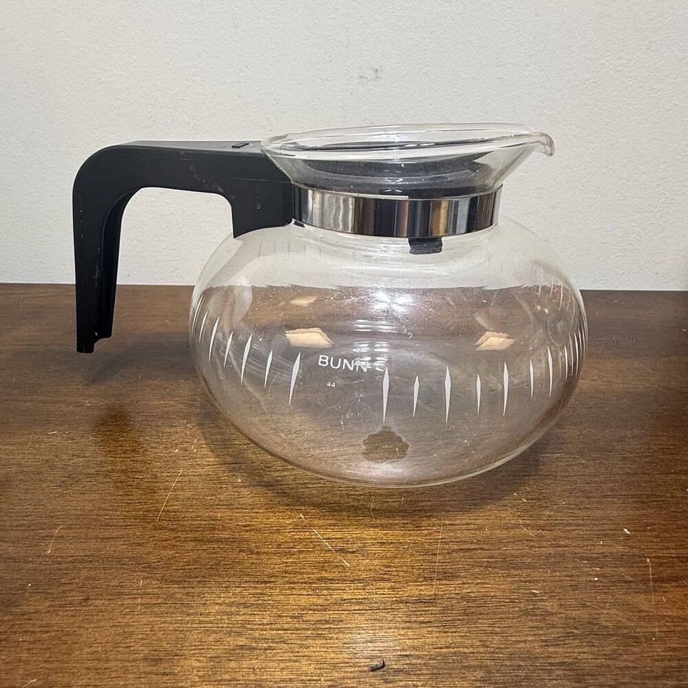 Vintage Bunn Easy Pour Replacement Clear Glass Six Cup Coffee Pot Carafe - Picture 2 of 8